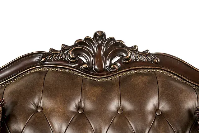 Traditional Dark Cherry/Brown Accent Chair (Ensenada) — Lounge Chair, view 5