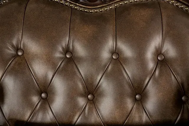 Traditional Dark Cherry/Brown Loveseat (Ensenada) — Sofa, view 9