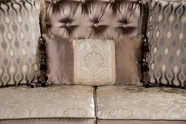 Traditional Dark Cherry/Brown Sofa — Sofa, view 5