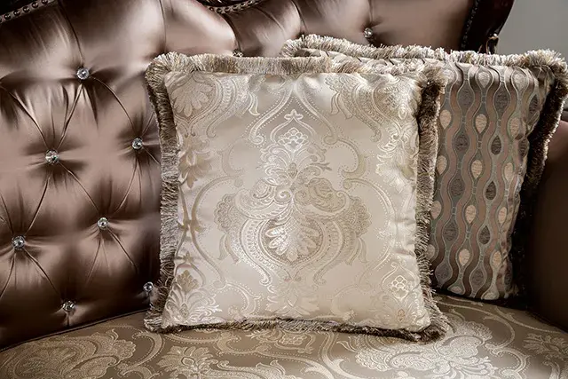 Traditional Dark Cherry/Brown Sofa — Sofa, view 6