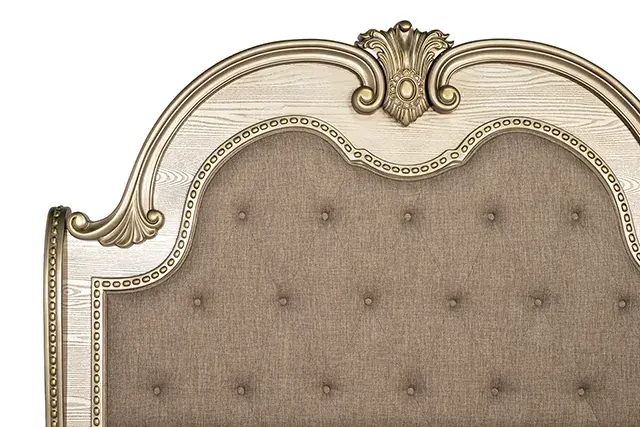 Traditional Gold Champagne Bedroom Set — Bed Frame, view 7