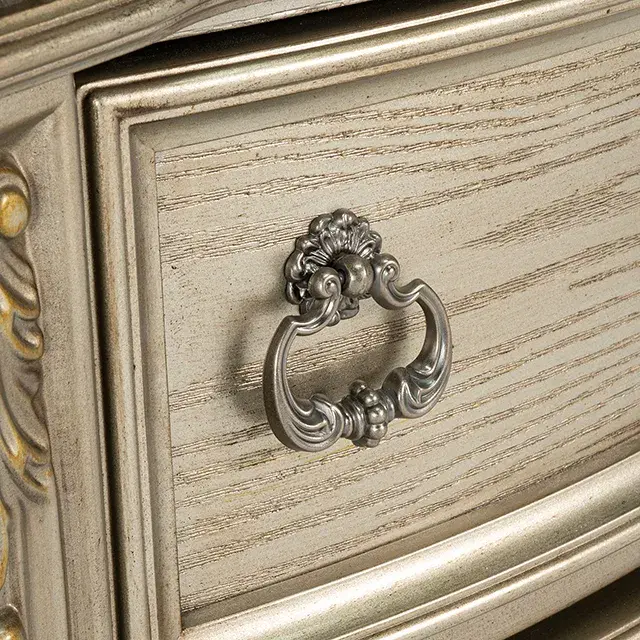 Traditional Gold Champagne Nightstand — Nightstand, view 14