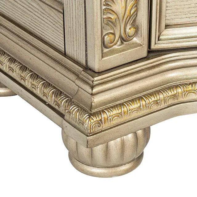 Traditional Gold Champagne Nightstand — Nightstand, view 15