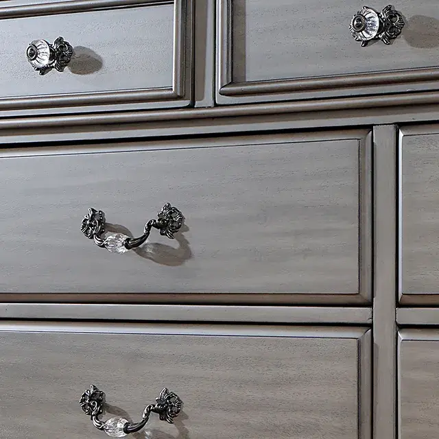 Traditional Gray Nightstand — Nightstand, view 2