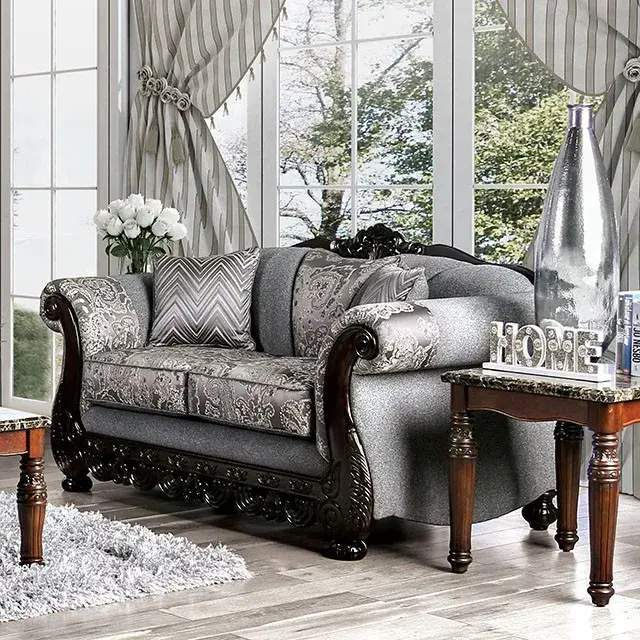 Traditional Gray Sofa — Sofa, main view