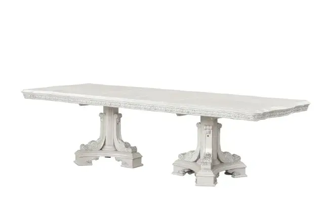 Traditional Ivory Dining Set — Dining Table, view 2