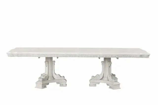 Traditional Ivory Dining Set — Dining Table, view 4