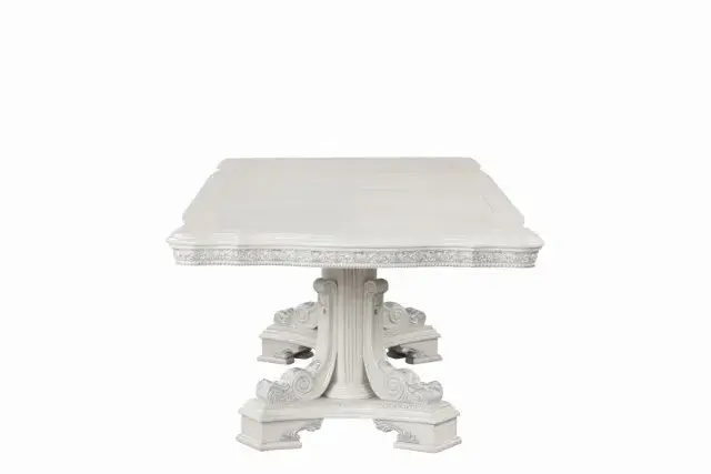 Traditional Ivory Dining Set — Dining Table, view 5