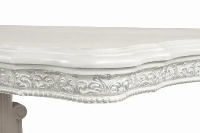 Traditional Ivory Dining Set — Dining Table, view 7
