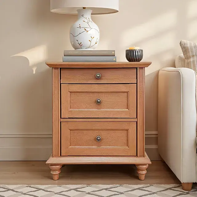 Traditional Oak Nightstand — Nightstand, main view
