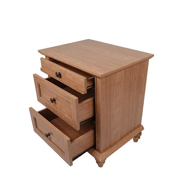Traditional Oak Nightstand — Nightstand, view 2