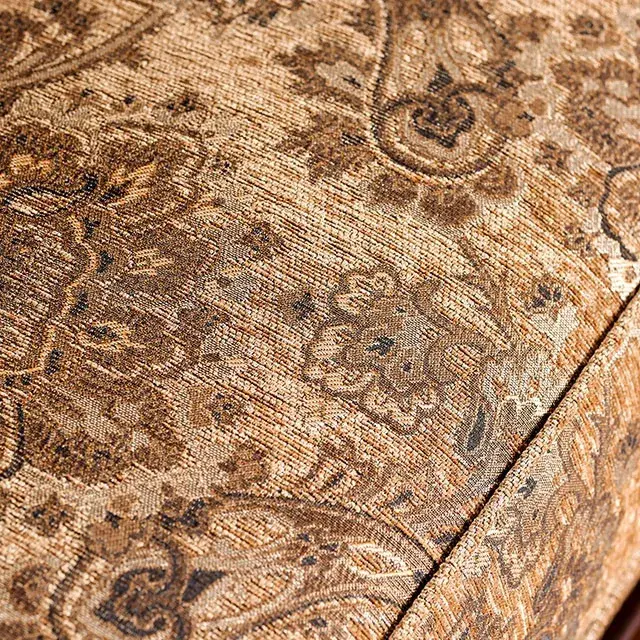 Traditional Tan, Gold Loveseat — Sofa, view 5