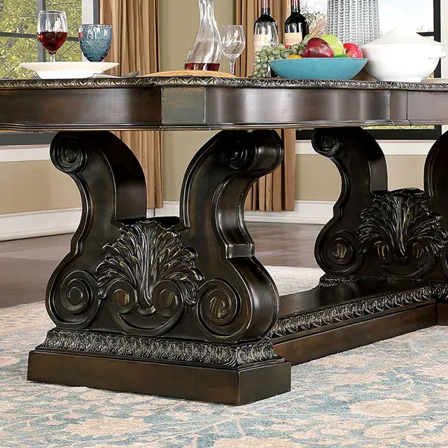 Traditional Walnut Dining Set — Dining Table, view 2