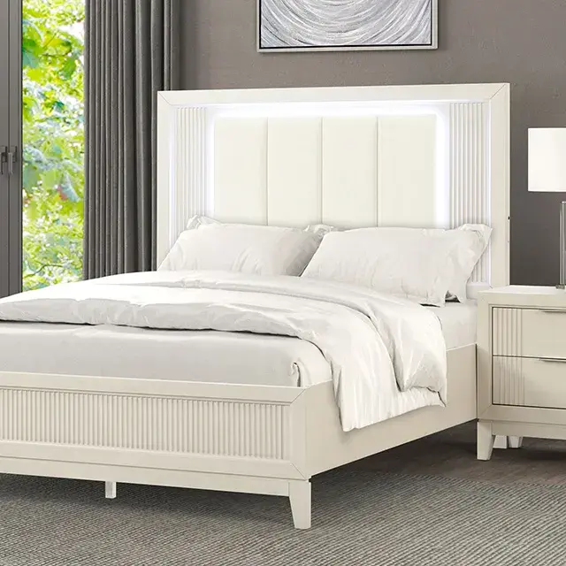 Transitional Antique White Nightstand — Nightstand, main view