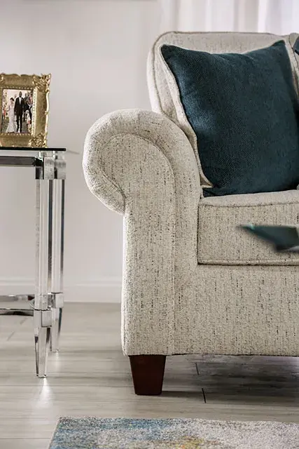 Transitional Beige Loveseat — Sofa, view 4