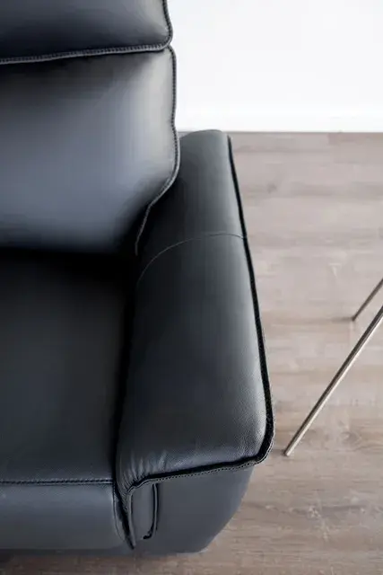 Transitional Black Sofa (Bienne) — Sofa, view 7