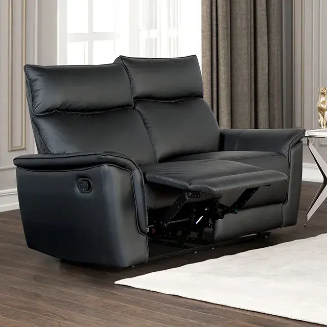 Transitional Black Sofa (Bienne) — Sofa, view 9