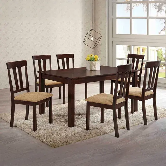 Transitional Brown Cherry Dining Set (Topeka) — Dining Table, main view