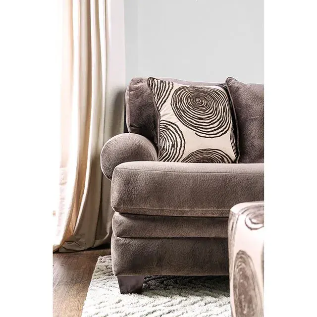 Transitional Brown Loveseat — Sofa, view 3
