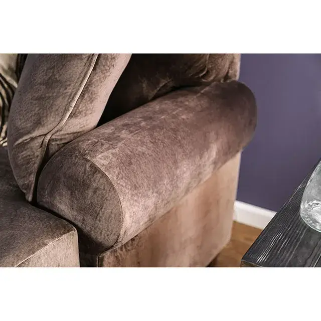 Transitional Brown Loveseat — Sofa, view 4