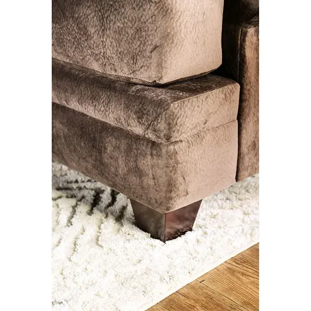 Transitional Brown Loveseat — Sofa, view 5