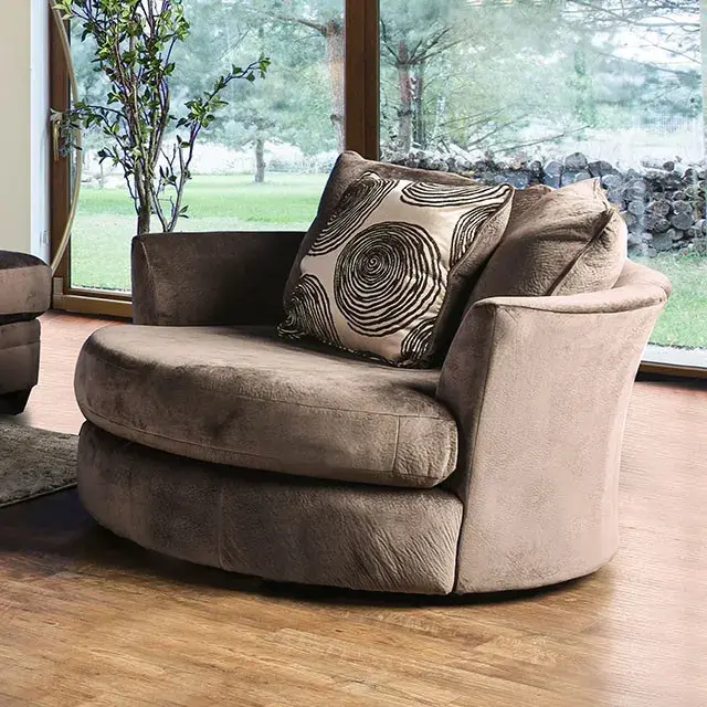 Transitional Brown Loveseat — Sofa, view 6