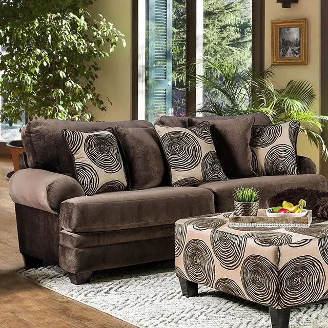 Transitional Brown Loveseat — Sofa, view 8