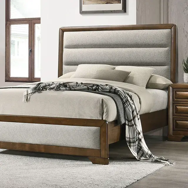 Transitional Brown Nightstand — Nightstand, view 2