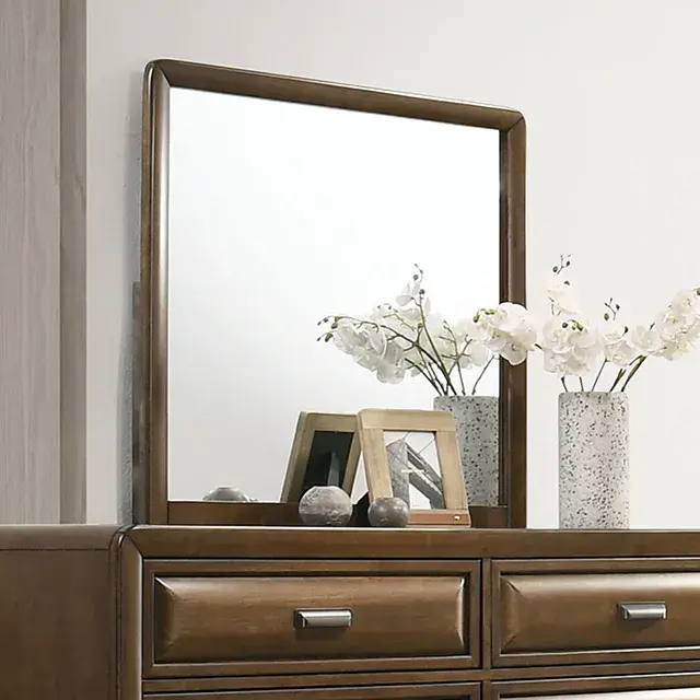 Transitional Brown Nightstand — Nightstand, view 4