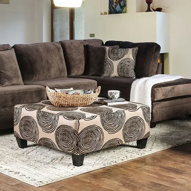 Transitional Brown Sectional Sofa — Sofa, view 2