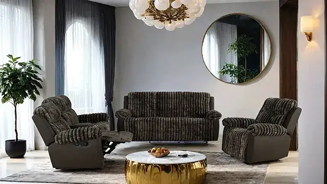 Transitional Brown Sofa (Dionysus) — Sofa, main view