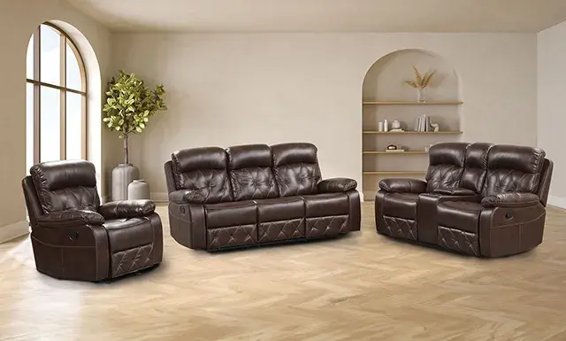 Transitional Brown Sofa (Osias) — Sofa, main view