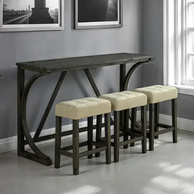 Transitional Brown/Beige Dining Set (Ptolema) — Dining Table, main view