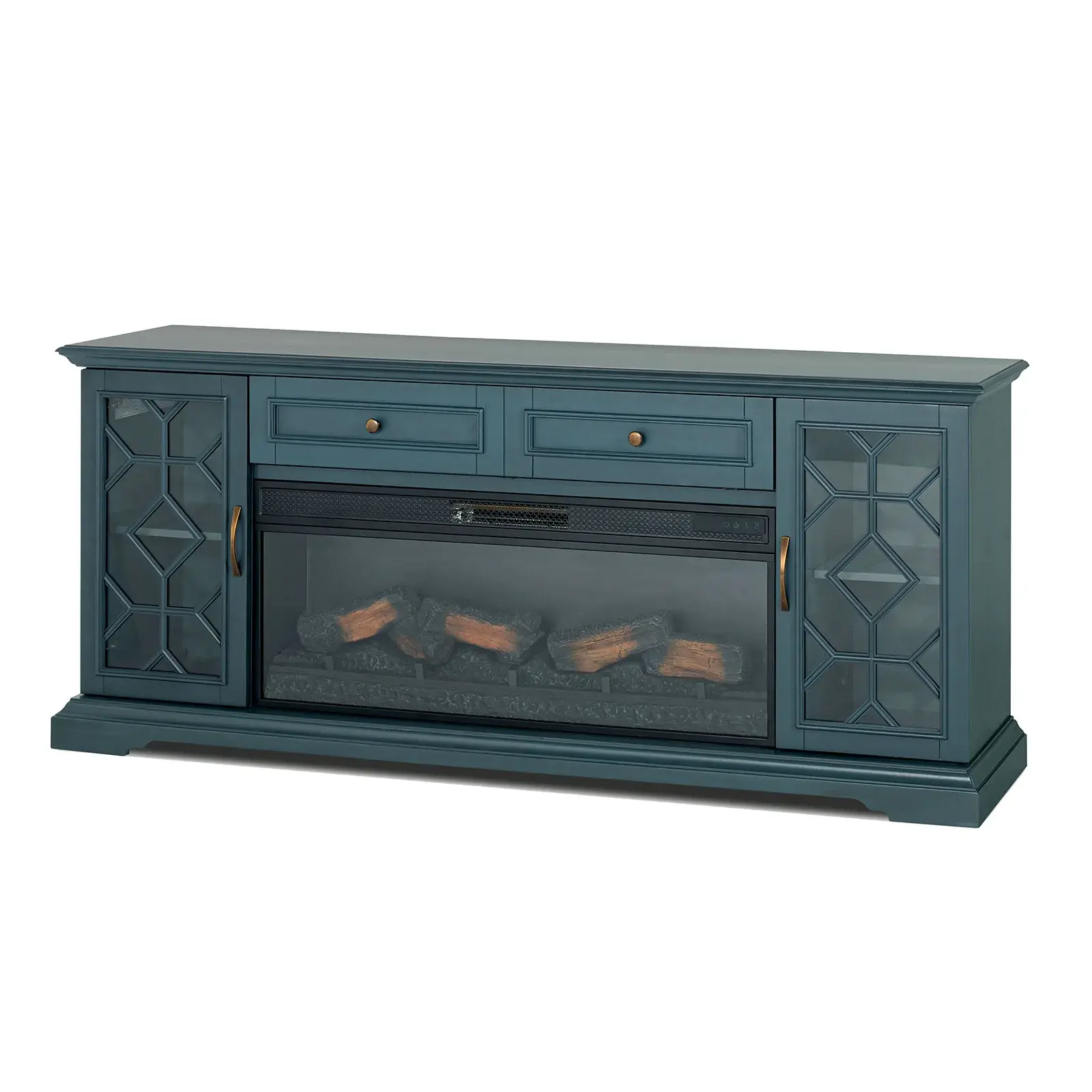 Transitional Dark Blue TV Console — TV Unit, view 4