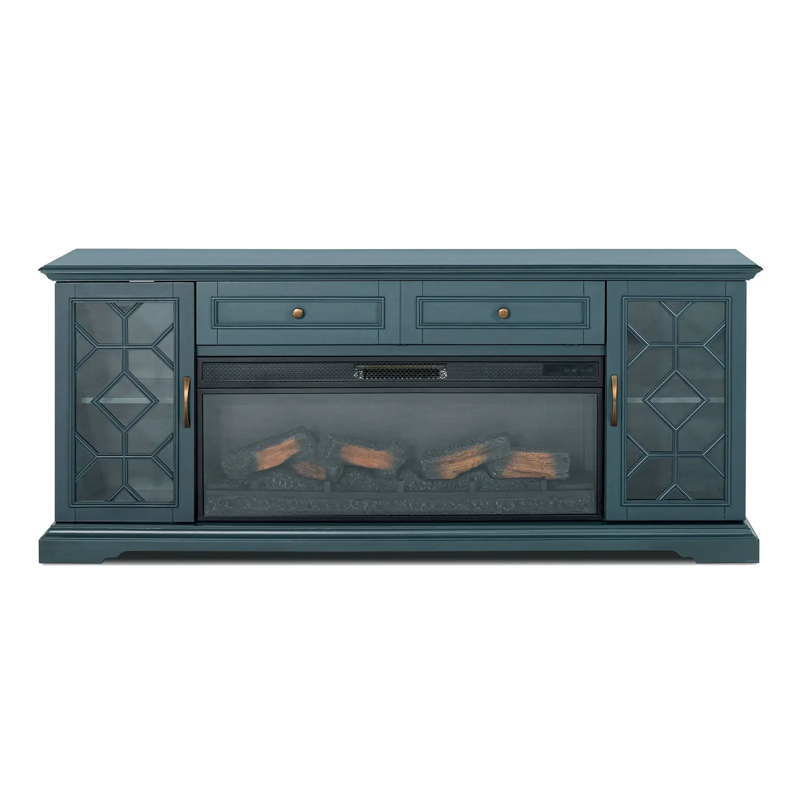 Transitional Dark Blue TV Console — TV Unit, main view