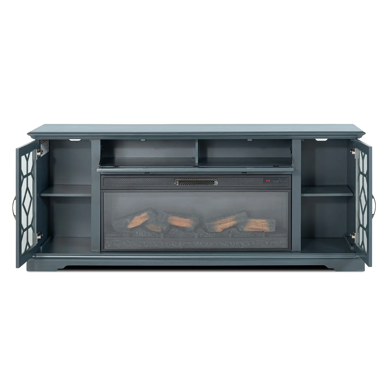 Transitional Dark Blue TV Console — TV Unit, view 5