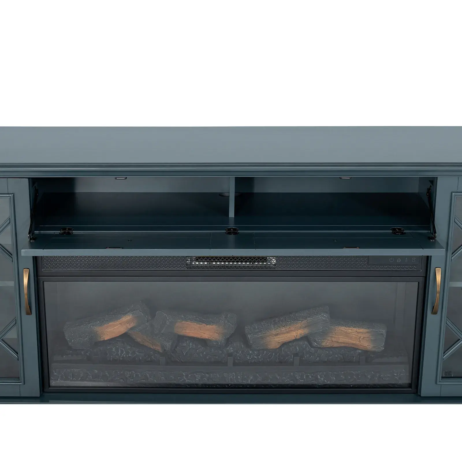 Transitional Dark Blue TV Console — TV Unit, view 8