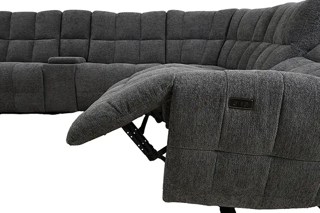 Transitional Dark Gray Power Reclining Sectional (Southwold) — Sofa, view 3
