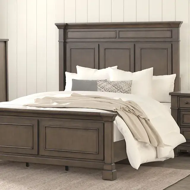 Transitional Dark Walnut Nightstand — Nightstand, main view