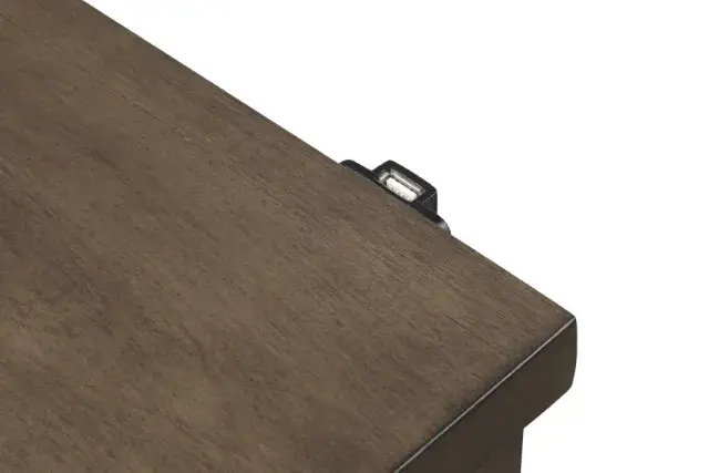 Transitional Dark Walnut Nightstand — Nightstand, view 12