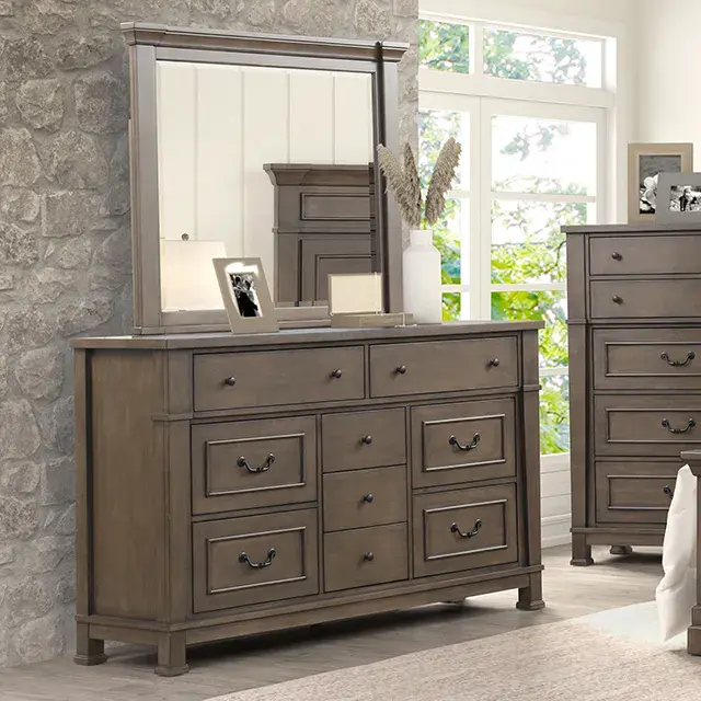 Transitional Dark Walnut Nightstand — Nightstand, view 4
