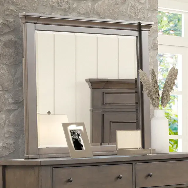 Transitional Dark Walnut Nightstand — Nightstand, view 5