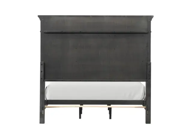 Transitional Dark Walnut Queen Bedroom Set — Bed Frame, view 11