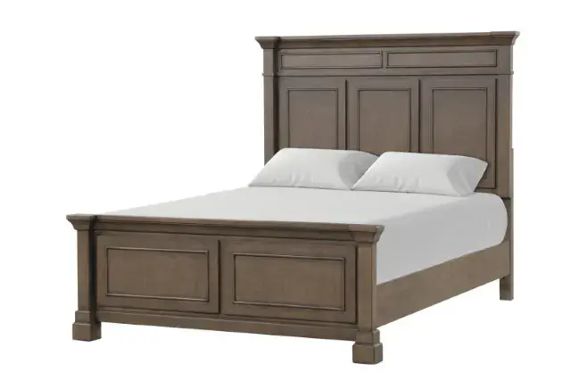 Transitional Dark Walnut Queen Bedroom Set — Bed Frame, view 5