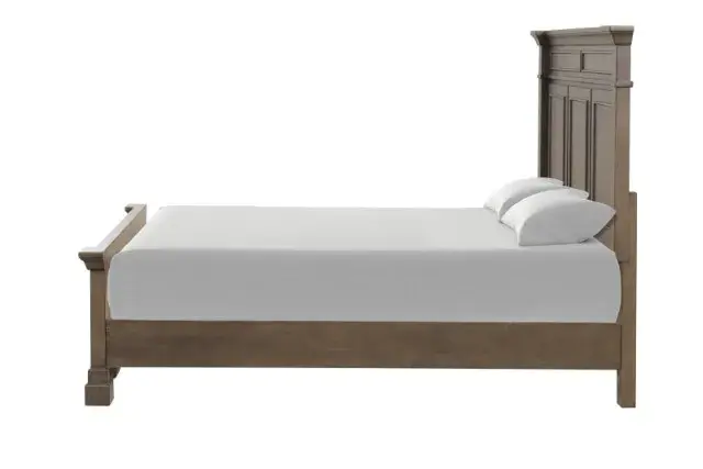 Transitional Dark Walnut Queen Bedroom Set — Bed Frame, view 7