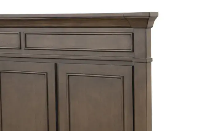 Transitional Dark Walnut Queen Bedroom Set — Bed Frame, view 9
