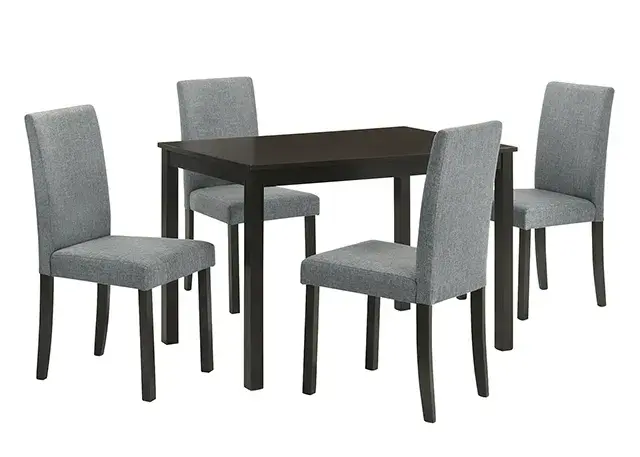Transitional Espresso Dining Set — Dining Table, view 2