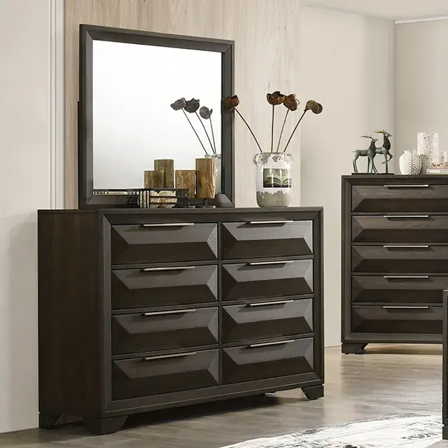 Transitional Espresso Nightstand — Nightstand, view 3