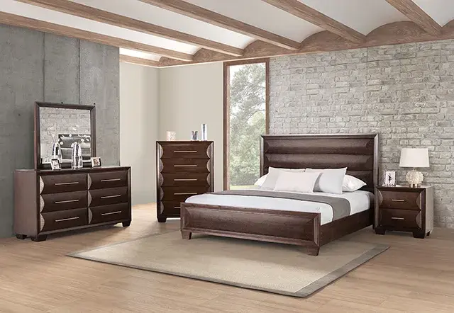 Transitional Espresso Nightstand (Hinwitz) — Nightstand, view 5