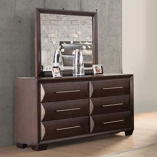 Transitional Espresso Nightstand (Hinwitz) — Nightstand, view 6